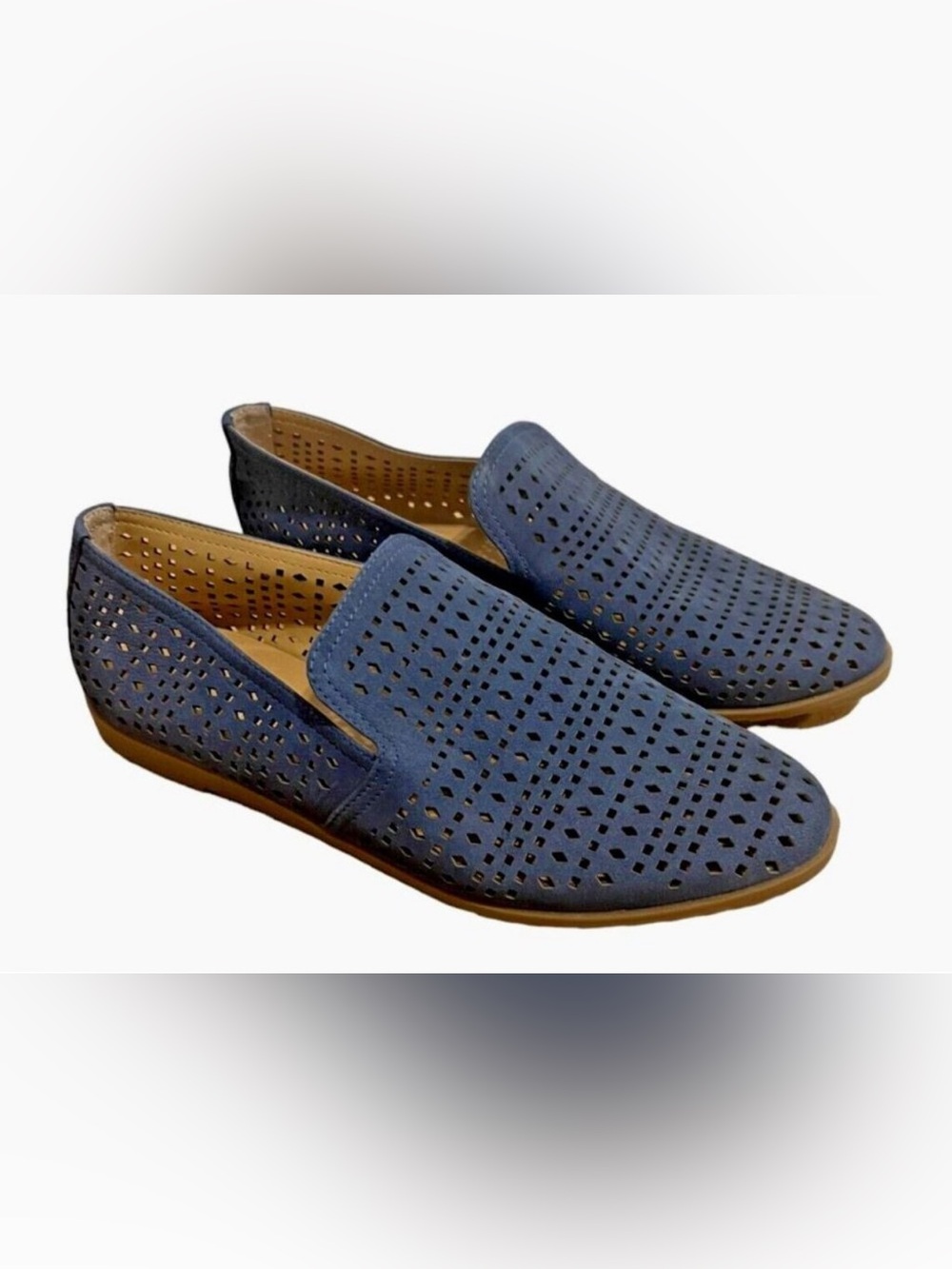 Franco Sarto Women's Faryn Leather Loafer Shoe Perforated Slip On
